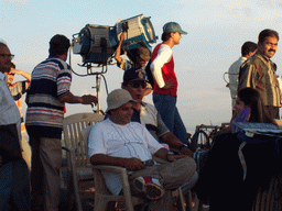 Director at a Bollywood film set at Film City