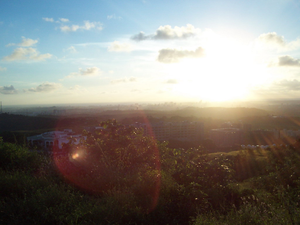 Sunset from a hill near Film City