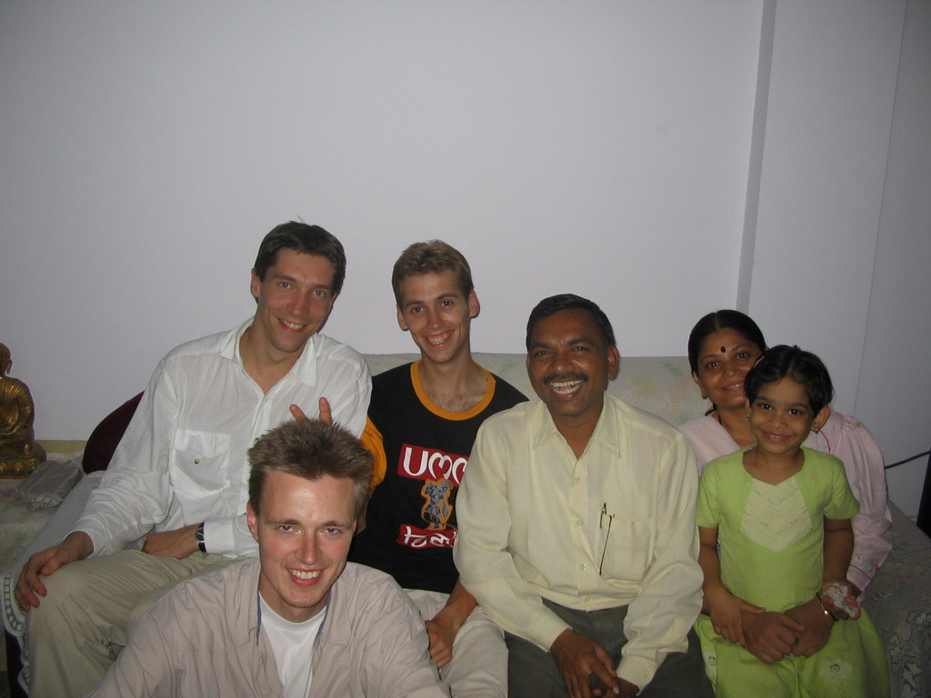 Tim, Rick and David with the downstairs neighbours