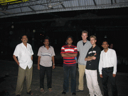 David, Rick, Swapnil and three Indian friends at the Thane Railway Station