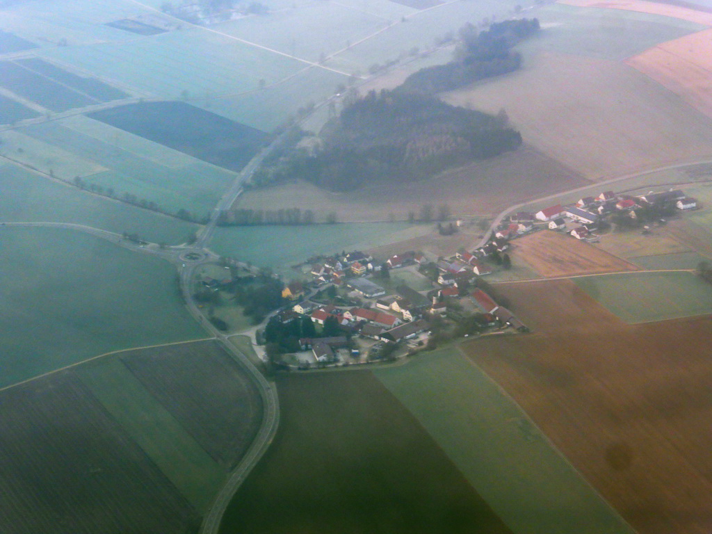 Village near Munich, viewed from the airplane from Eindhoven