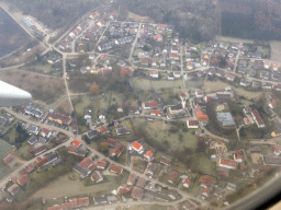 Town near Munich, viewed from the airplane from Eindhoven