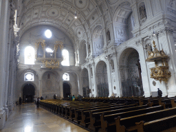 Nave, pulpit and organ at St. Michael`s Church