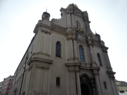 Front of the Heiliggeistkirche church at the Viktualienmarkt square