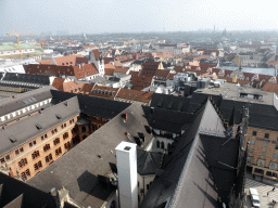 East side of the city, viewed from the tower of the Neues Rathaus building