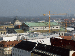 Northeast side of the city with the Bavarian State Theater, the Munich Residenz palace and the Bayerische Staatskanzlei building, viewed from the tower of the Neues Rathaus building