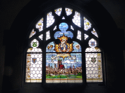 Stained glass window at the Neues Rathaus building
