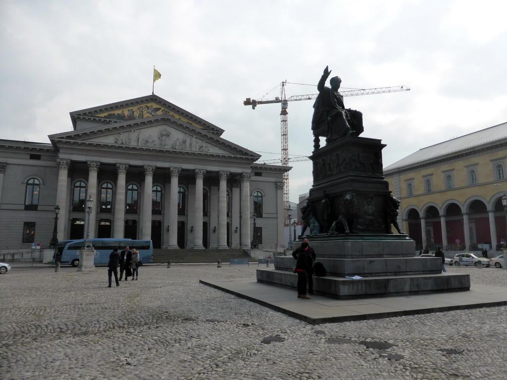 The Max-Joseph-Platz square with the Memorial to King Maximilian I Joseph of Bavaria and the Bavarian State Theater