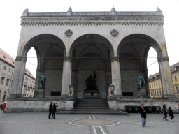 Front of the Feldherrnhalle loggia at the Odeonsplatz square