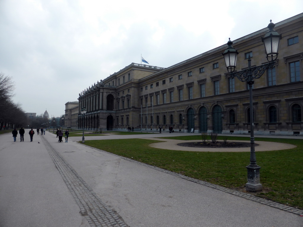 The Hofgarten garden and the north side of the Munich Residenz palace