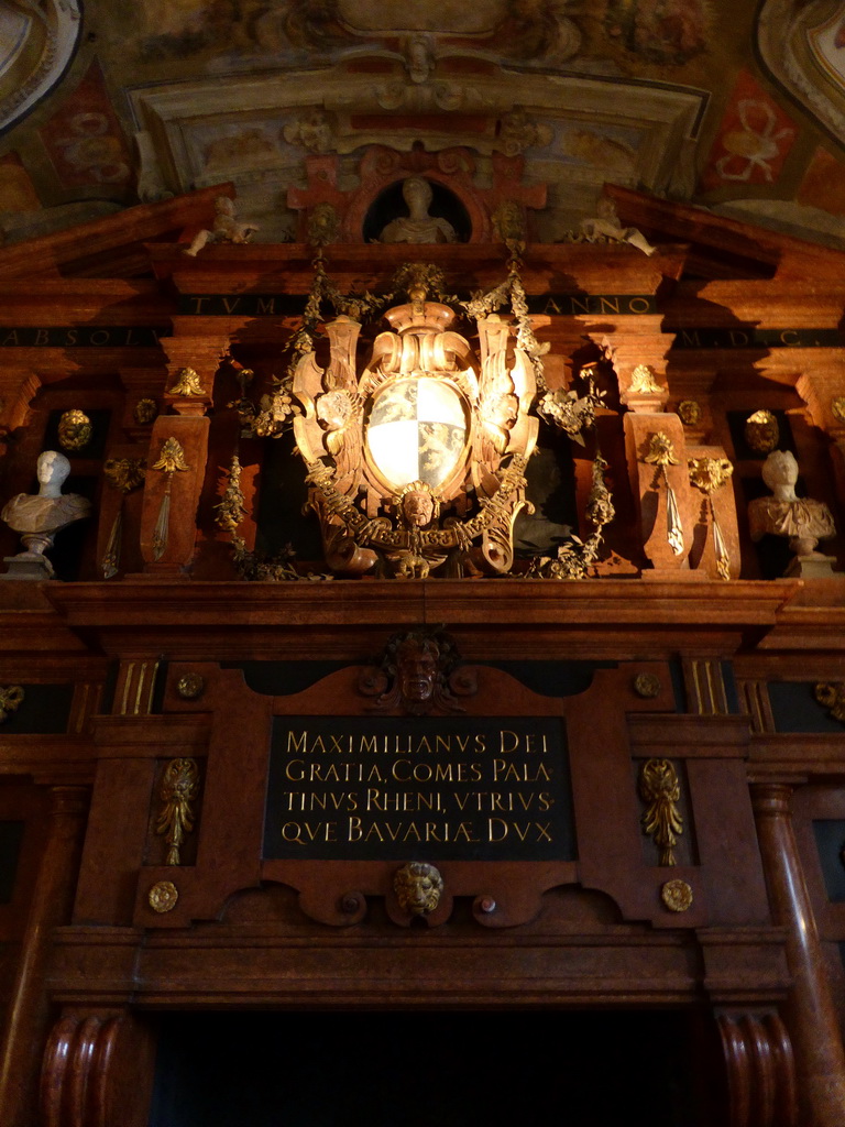 Coat of arms above the entrance of the Antiquarium hall at the Lower Floor of the Munich Residenz palace