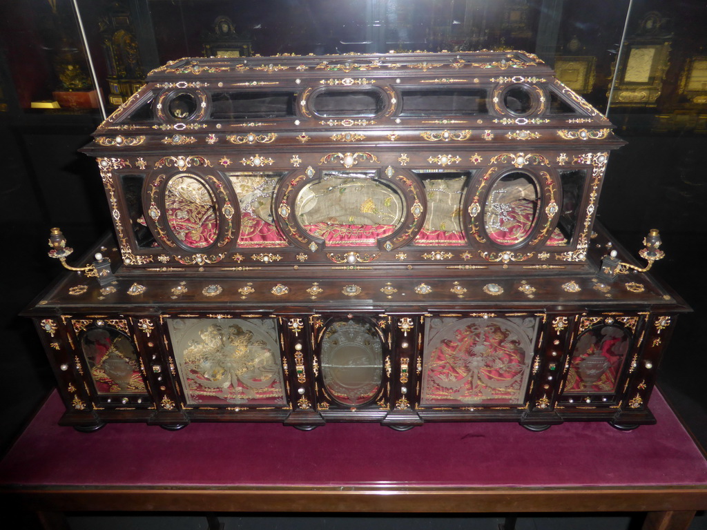 Chest with reliquaries at the Reliquaries Chamber at the Upper Floor of the Munich Residenz palace