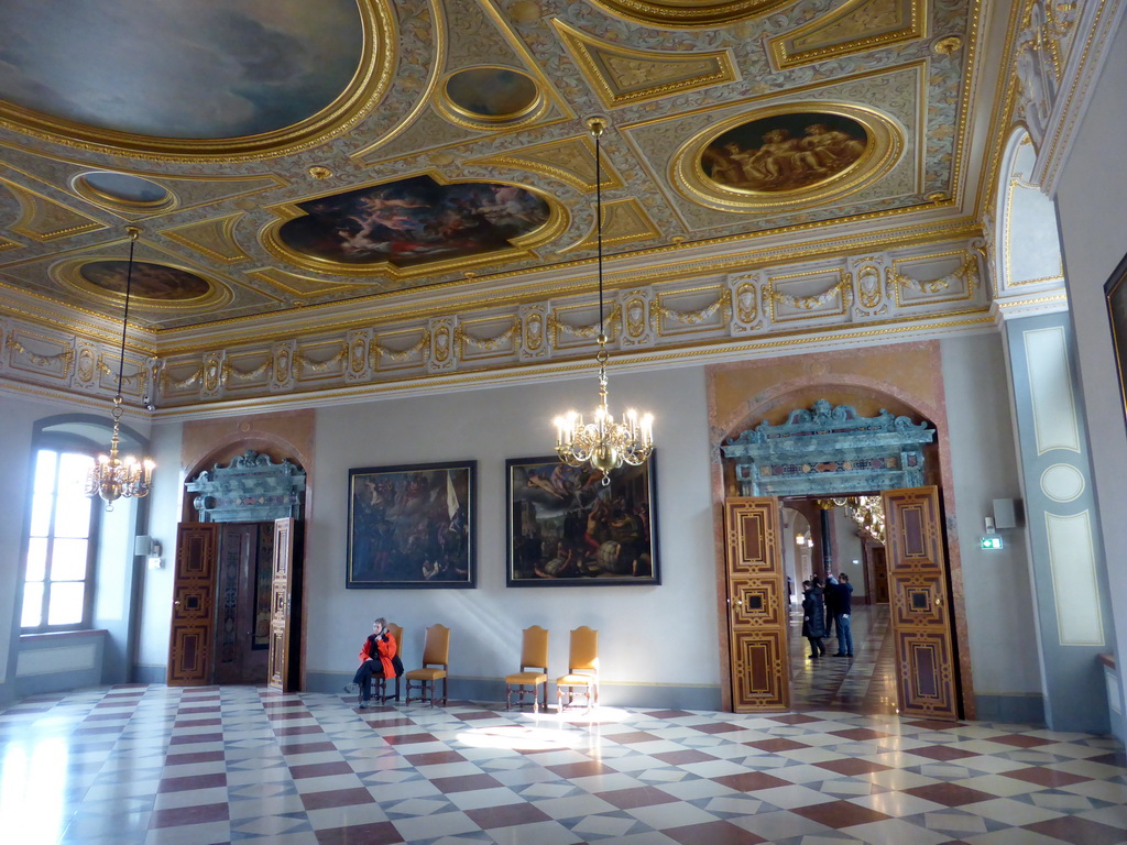 The Four White Horses Hall at the Upper Floor of the Munich Residenz palace