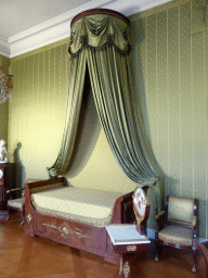 Bed in one of the Court Garden Rooms at the Upper Floor of the Munich Residenz palace