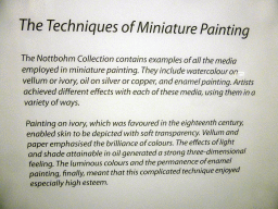 Information on the Techniques of Miniature Painting at the Nottbohm Collection of Miniatures at the Upper Floor of the Munich Residenz palace