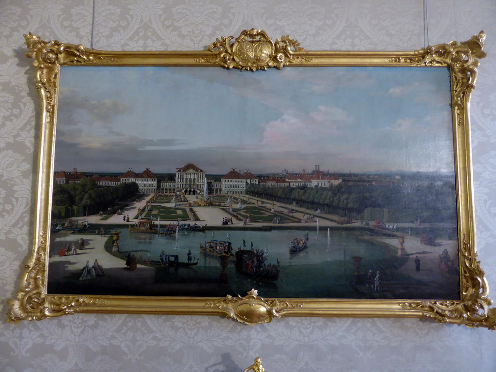 Painting of the Nymphenburg Palace, in the Elector`s Second Antechamber at the Electoral Chambers at the Upper Floor of the Munich Residenz palace