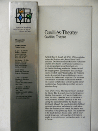 Information on the Cuvilliés Theatre, at the entrance