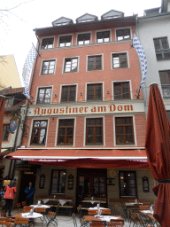 Front of the Augustiner am Dom beer hall at the Frauenplatz square