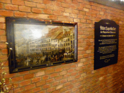 Painting and information at the Alterlagerkeller basement of the Augustiner Keller beer hall