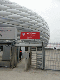 VIP entrance at the right front of the Allianz Arena stadium