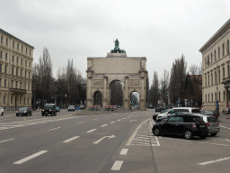 South side of the Siegestor gate, viewed from the Leopoldstraße street