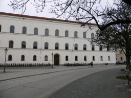 East part of the Ludwig Maximilian University of Munich, viewed from the Professor-Huber-Platz square