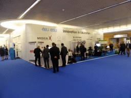 Innovation in Education stands in front of the ESU hands-on training rooms of the EAU16 conference at Hall B0 of the International Congress Center Munich