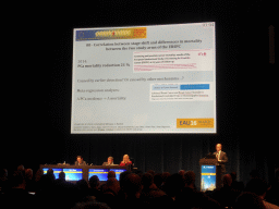 Poster presentation on the European Randomized Study of Screening for Prostate Cancer (ERSPC) at the Stockholm room of the EAU16 conference at Hall B2 of the International Congress Center Munich