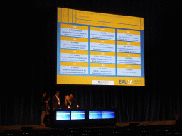 Slide with information on poster presentations from poster session 75 at the Madrid room of the EAU16 conference at Hall B2 of the International Congress Center Munich