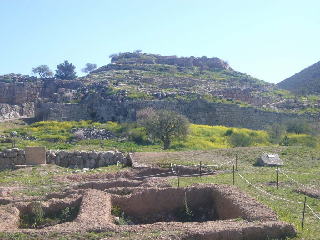 Grave circle B and the Acropolis of Mycenae