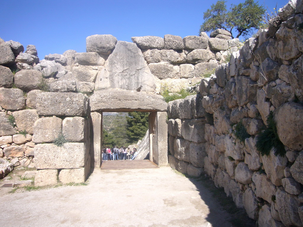 The Lion Gate, from inside the Acropolis of Mycenae