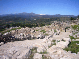 Grave Circle A and the Lion Gate, from inside the Acropolis of Mycenae