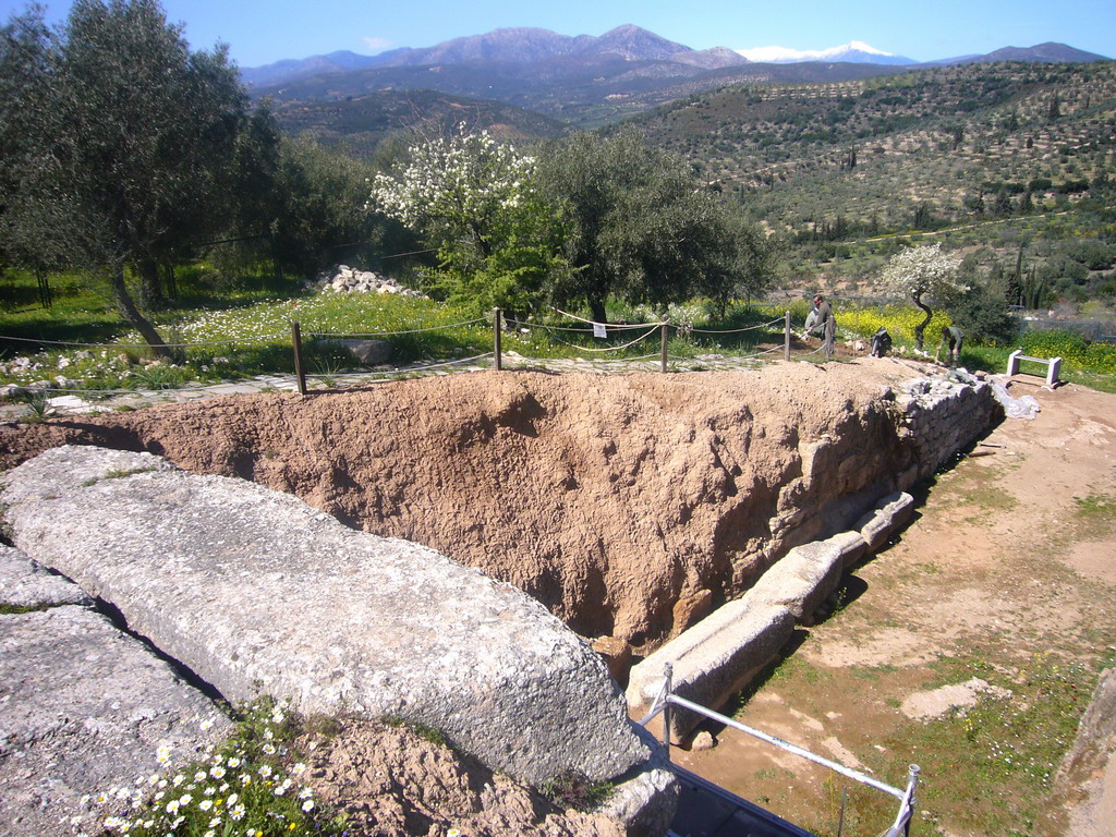 Excavations near the museum of the Acropolis of Mycenae