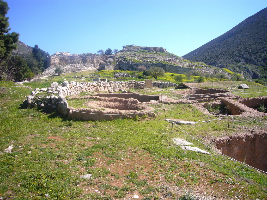 Grave Circle B and the Acropolis of Mycenae