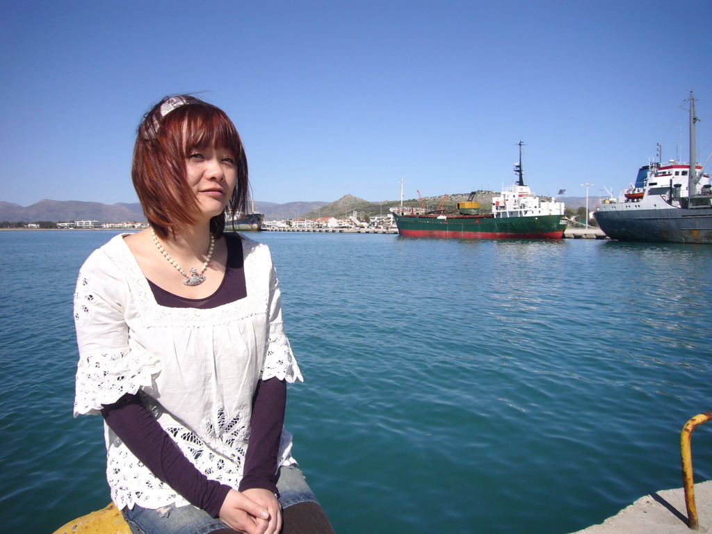 Miaomiao at the harbour of Nafplion