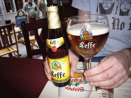 Leffe Blond beer in the Brasserie l`Alternative restaurant