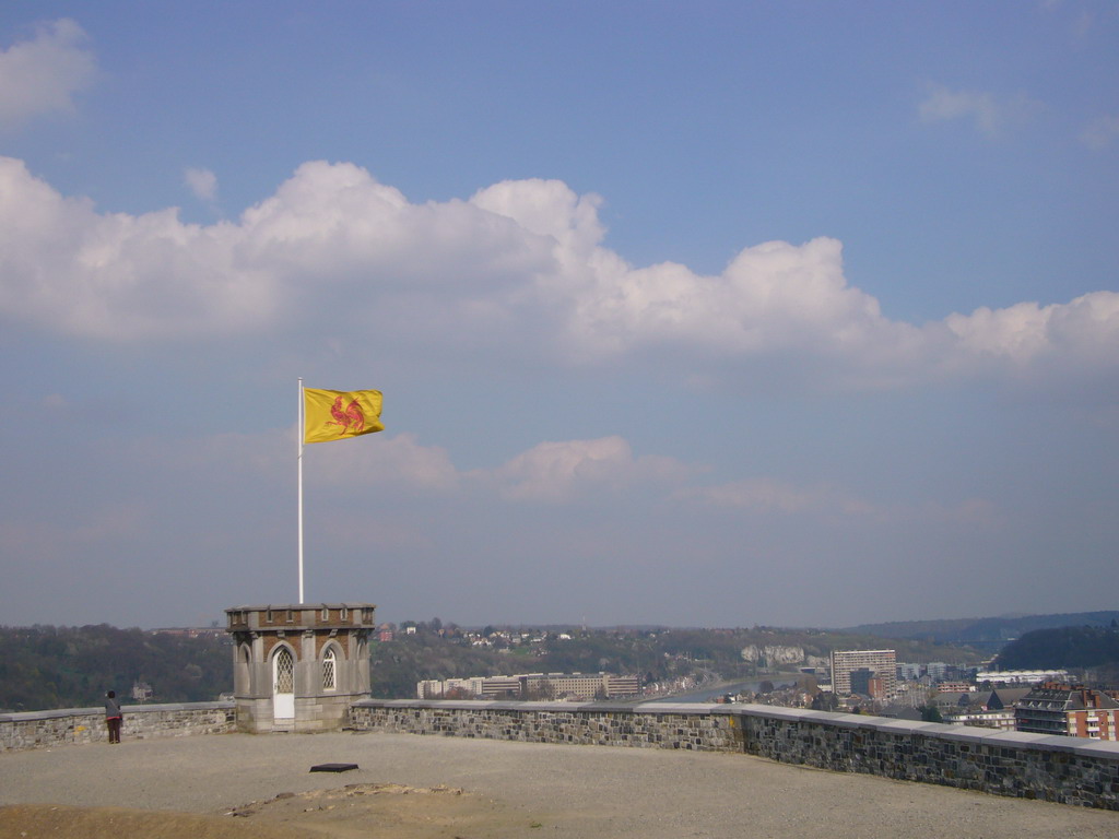 Viewing point at the northeast side of the Citadel of Namur, with a view on the east side of the city