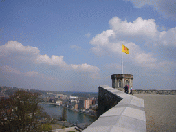 Viewing point at the northeast side of the Citadel of Namur, with a view on the east side of the city