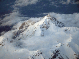 The Corno Grande mountain at the Gran Sasso mountain range, viewed from the airplane from Eindhoven