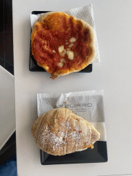Bread and small pizza at the Azzurro Pasticceria bakery