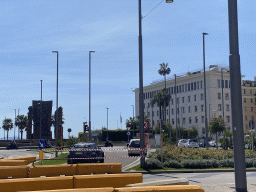 The Piazza della Repubblica with the Monumento allo Scugnizzo monument, viewed from the Riviera di Chiaia street