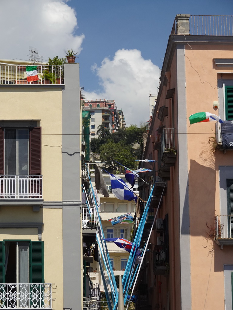 Buildings at the Riviera di Chiaia street, viewed from the Villa Comunale park