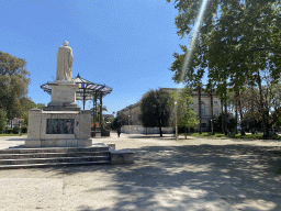 The Monumento a Giambattista Vico monument, the Gazebo Armonica monument and the northwest side of the Acquario di Napoli aquarium at the Villa Comunale park