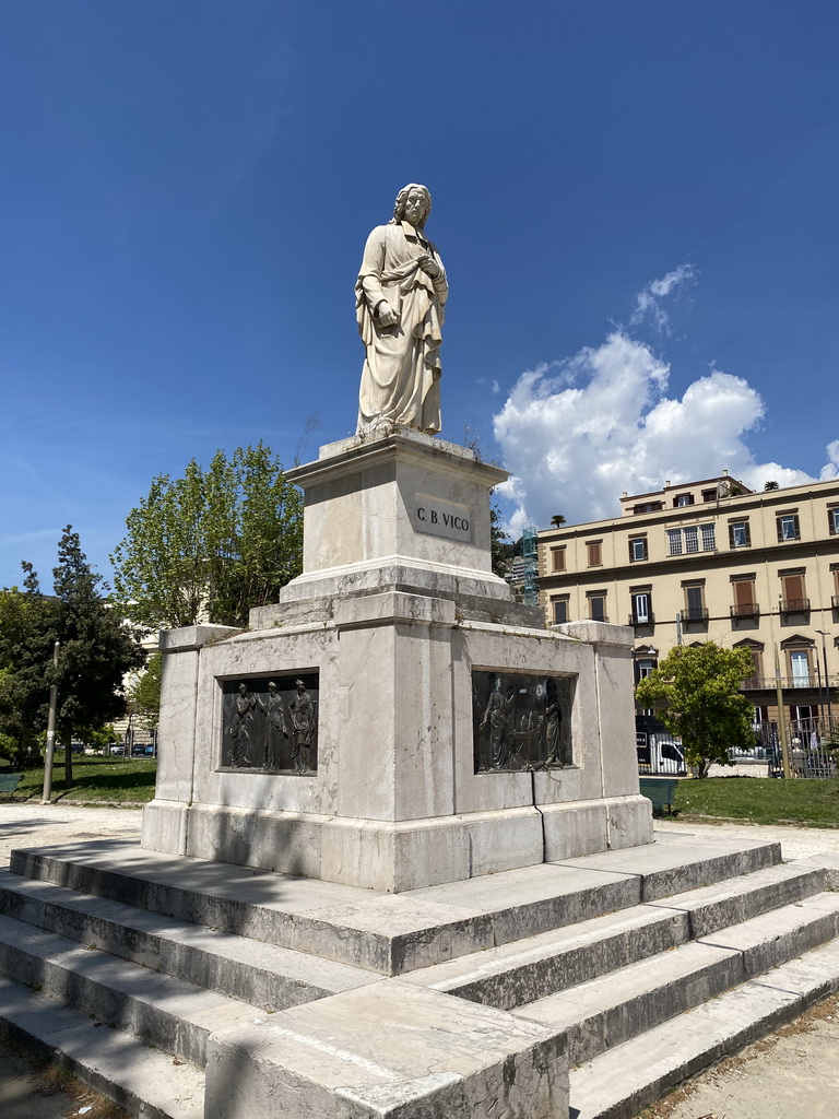 The Monumento a Giambattista Vico monument at the Villa Comunale park