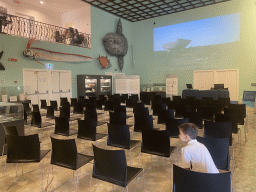 Max at the Lecture Room at the Museo Darwin Dohrn museum