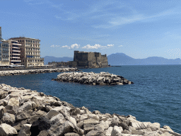 The Castel dell`Ovo castle, viewed from the Via Partenope street