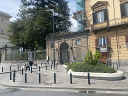 Gate to the Museo Pignatelli museum at the Riviera di Chiaia street