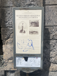 Information on the Museo Pignatelli museum at the Riviera di Chiaia street