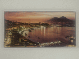 Photograph of the Villa Comunale park, the Mappatella Beach, the Castel dell`Ovo castle and Mount Vesuvius, by night, at the second bedroom of the House of Mola apartment