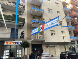 Decorations for SSC Napoli`s third Italian championship at the Via D. Colasanto street